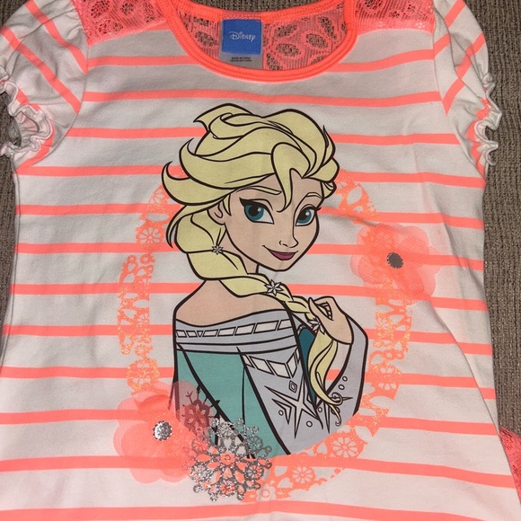 NWOT Disney Elsa Dress - White and Neon Orange size 6x - Picture 2 of 7